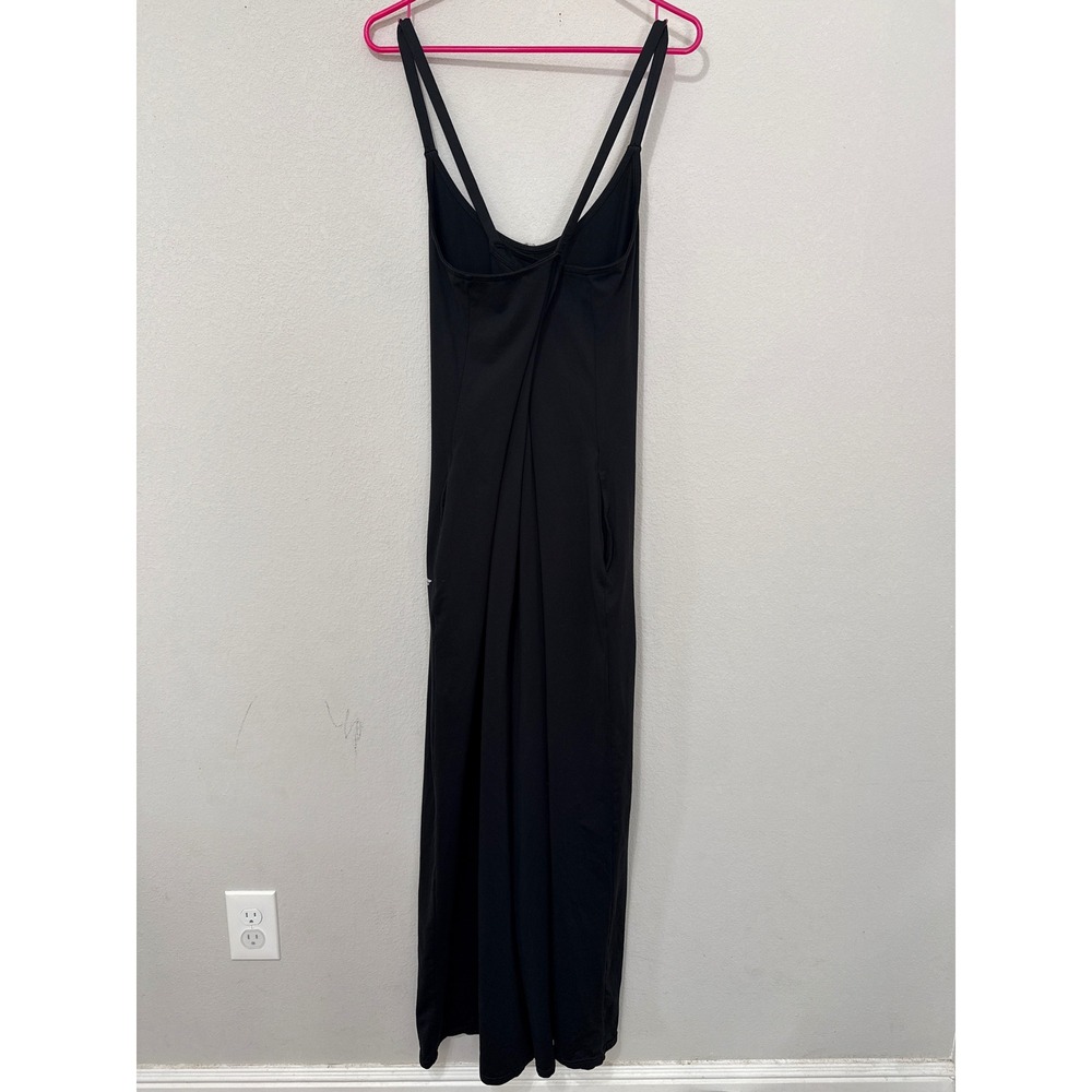 Fabletics Jumpsuit Womens XL Black Wide Leg Strappy Back Pockets Loungewear - Picture 5 of 10
